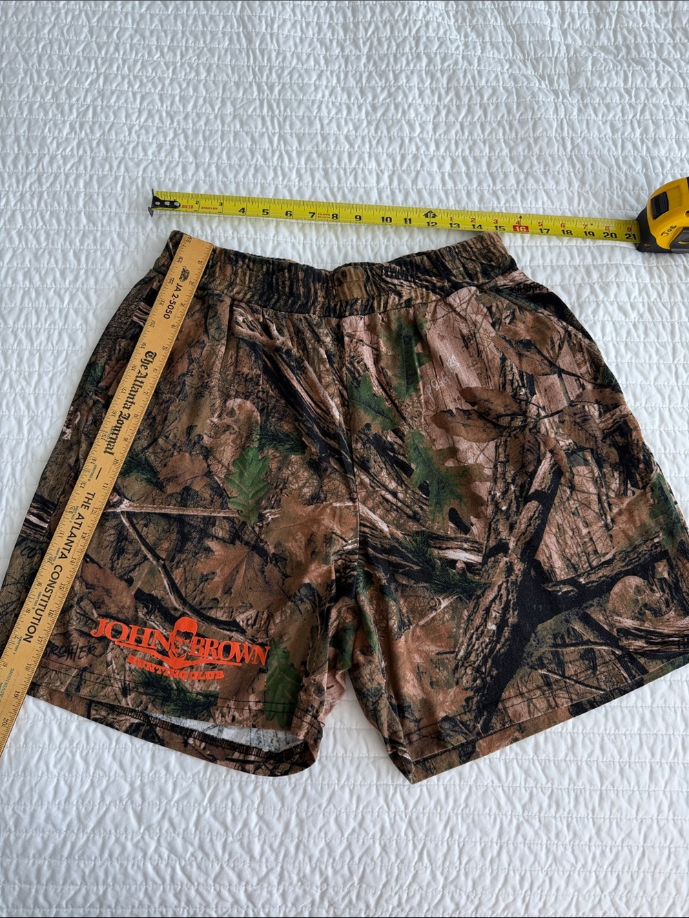 John Brown Camo Men's Athletic Shorts - Brown Green